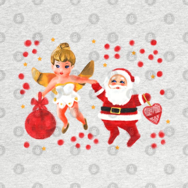 Cute angel and Santa Claus Together by Mimie20